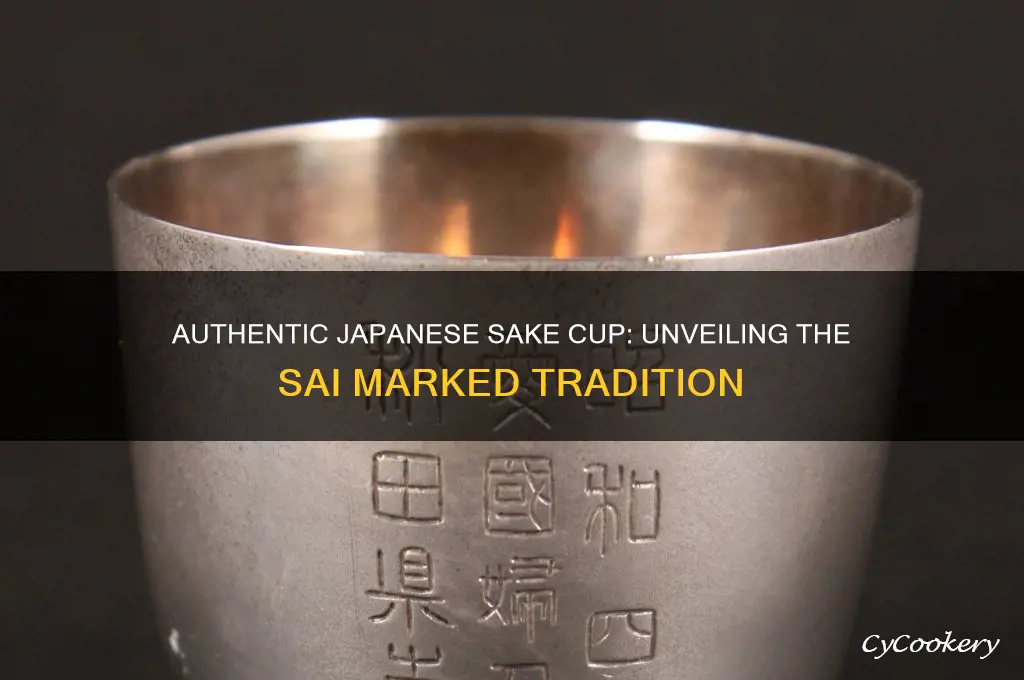 made in japan sake cup marked sai