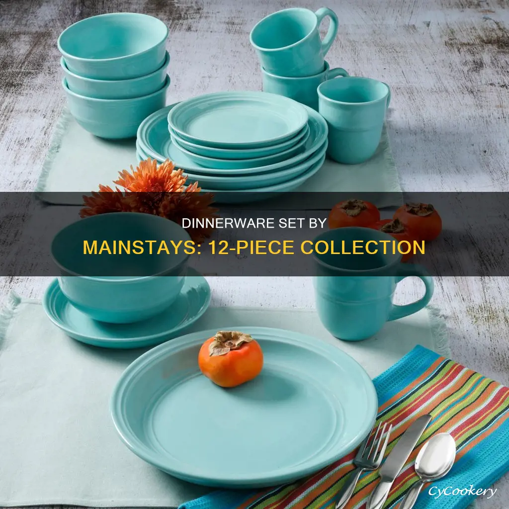 mainstays 12 piece dinnerware set