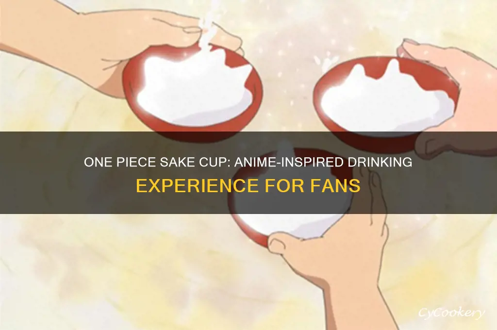 manga one piece sake cup