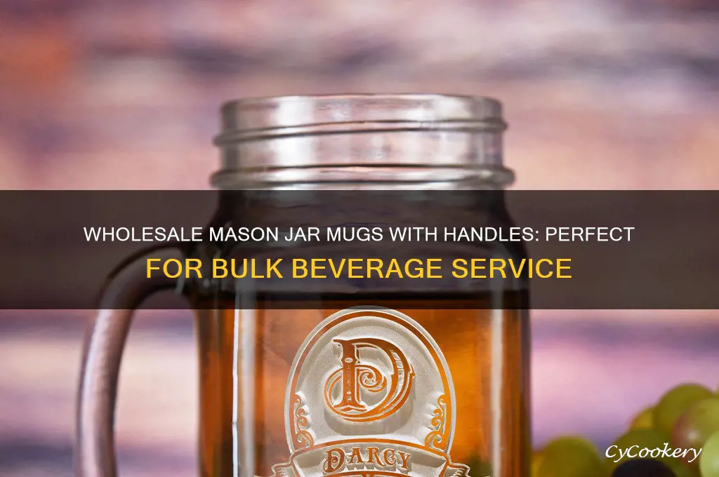 mason drinking jar with hangles wholesale