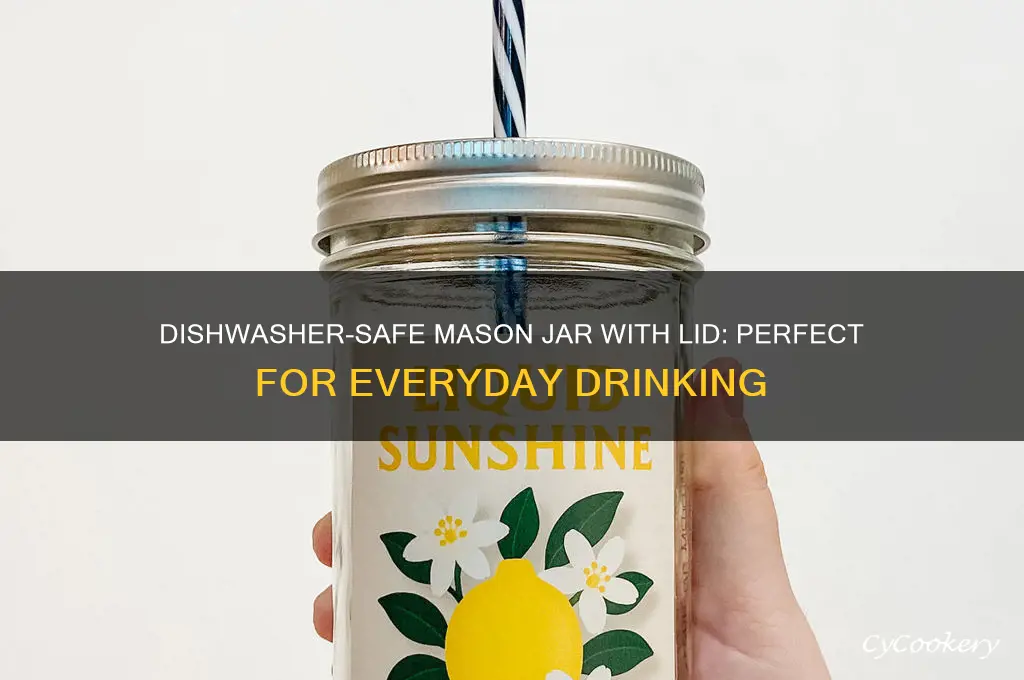 mason drinking jar with lid dishwasher
