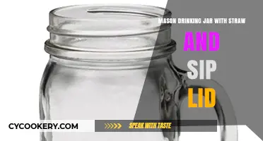 Eco-Friendly Mason Jar Drinking Cup: Straw & Sip Lid Included