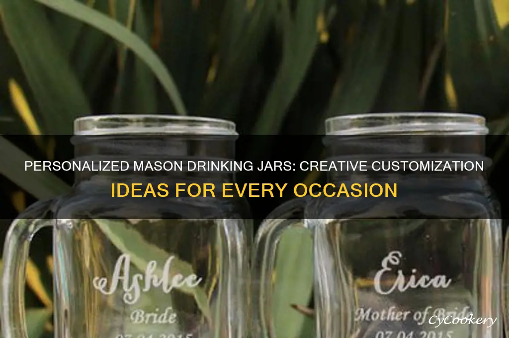 mason drinking jars personalized