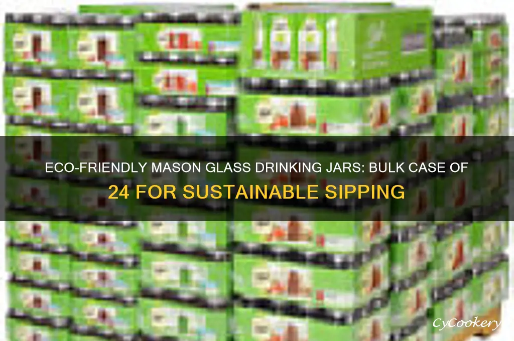 mason glass drinking jar case of 24