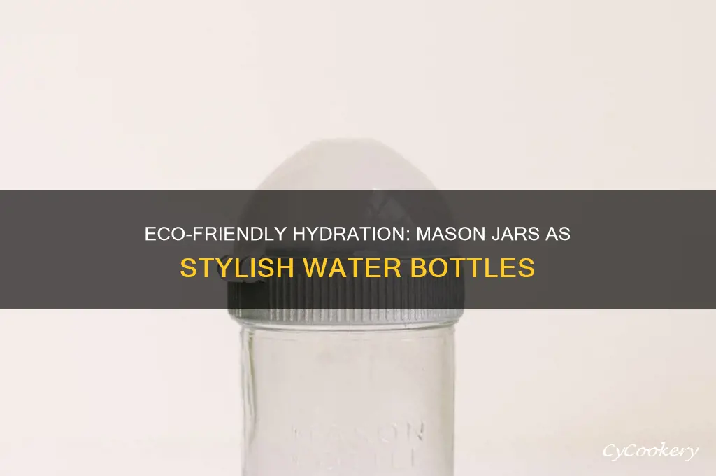 mason jar as water bottle