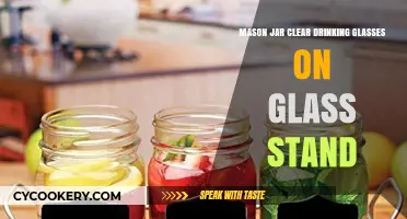 Elegant Mason Jar Glasses on Stand: Perfect for Any Occasion