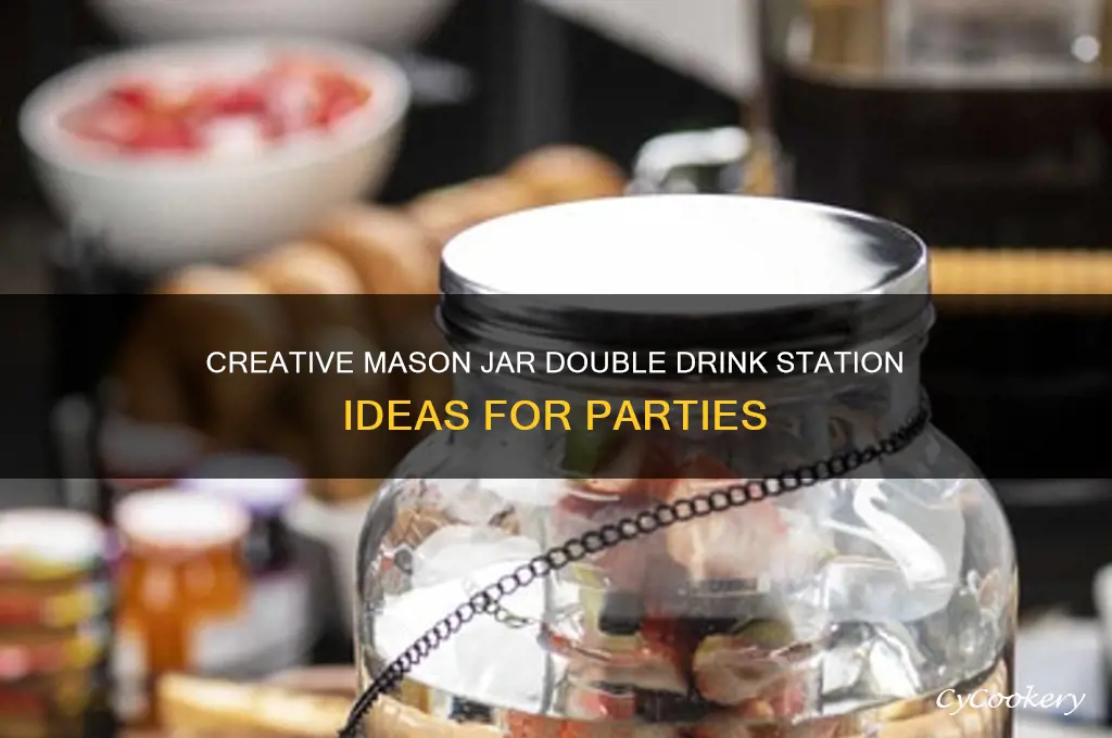 mason jar double drink station