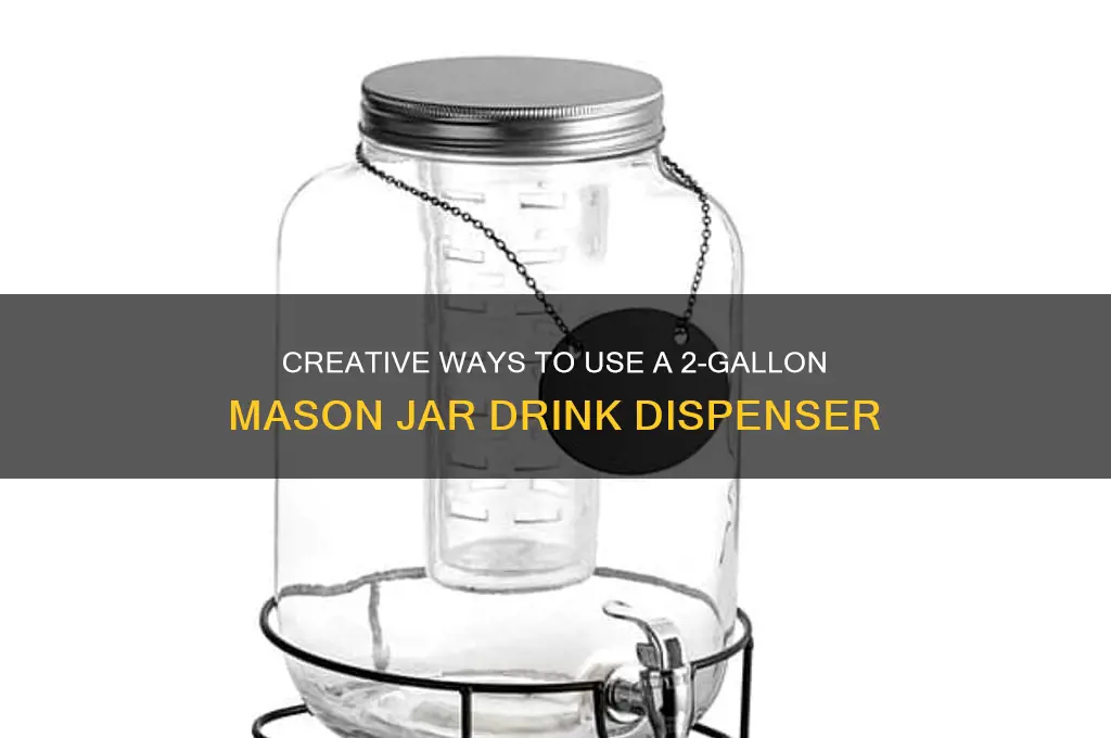 mason jar drink dispenser 2 gallon