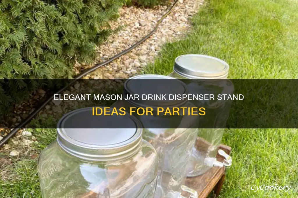 mason jar drink dispenser stand