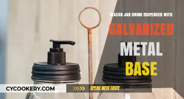 Rustic Charm: Galvanized Metal Base Mason Jar Drink Dispenser