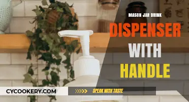 Elegant Mason Jar Drink Dispenser with Handle for Easy Serving