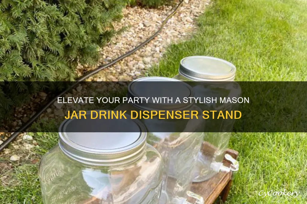 mason jar drink dispenser with stand