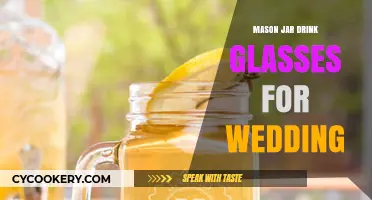 Elegant Mason Jar Drink Glasses for Your Rustic Wedding Celebration