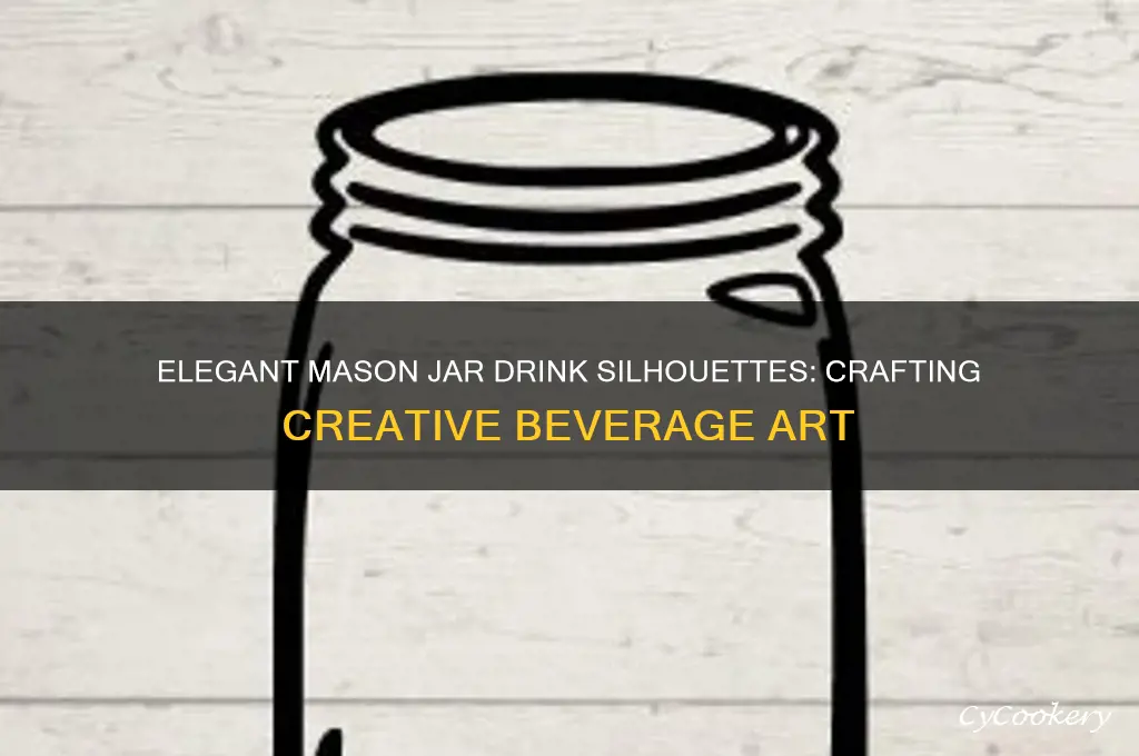 mason jar drink silhouette