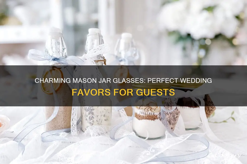mason jar drinking glass wedding favors