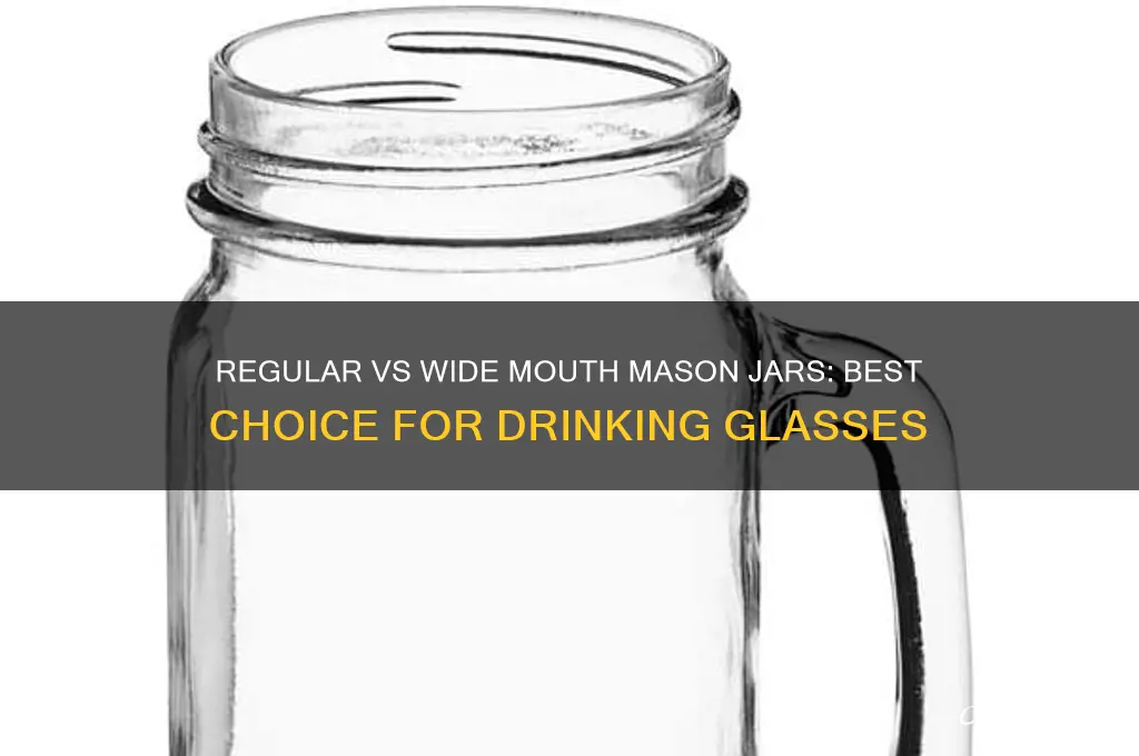 mason jar drinking glasses regular or wide mouth