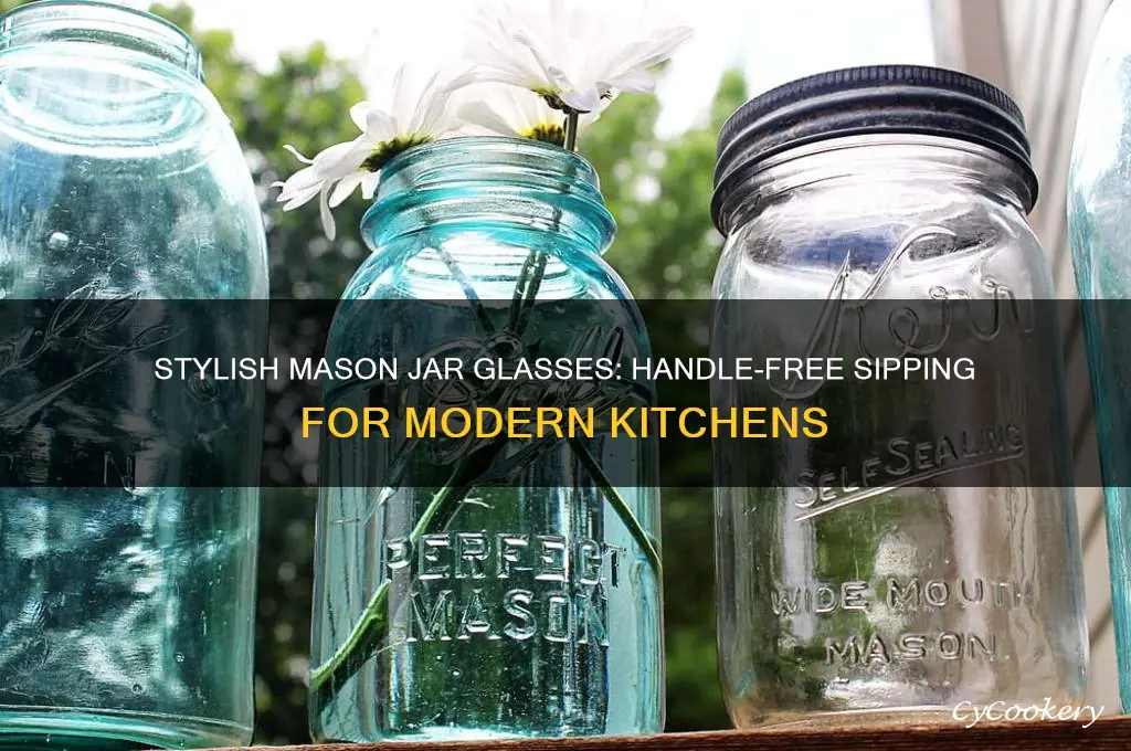 mason jar drinking glasses without handles