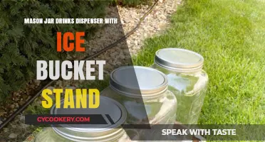 Chill & Serve: Mason Jar Drinks Dispenser with Ice Bucket Stand