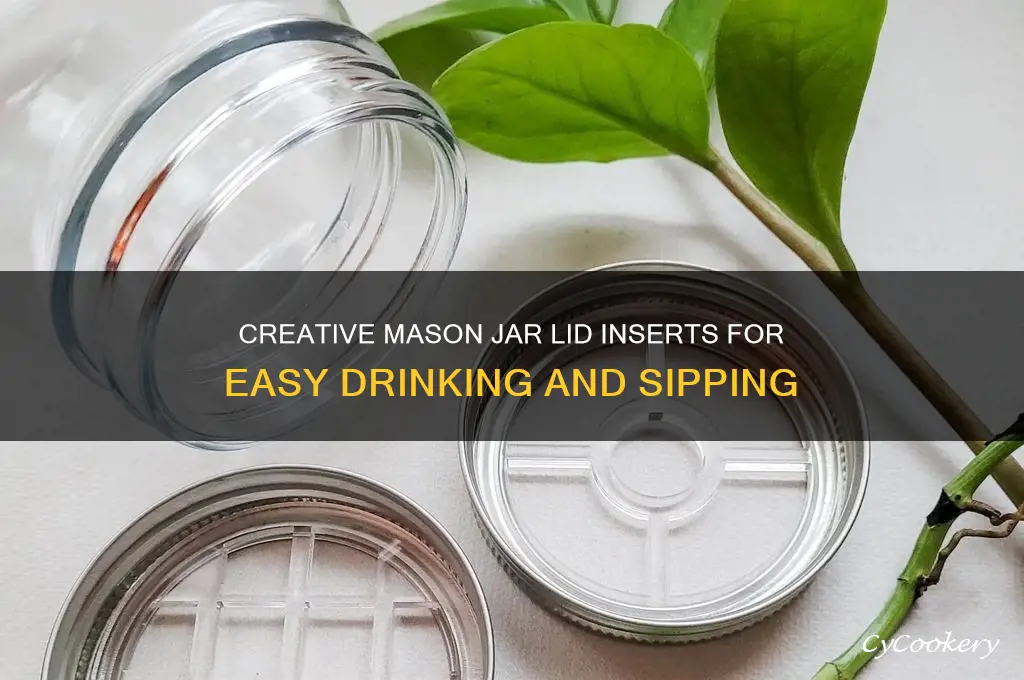 mason jar lid drinking inserts