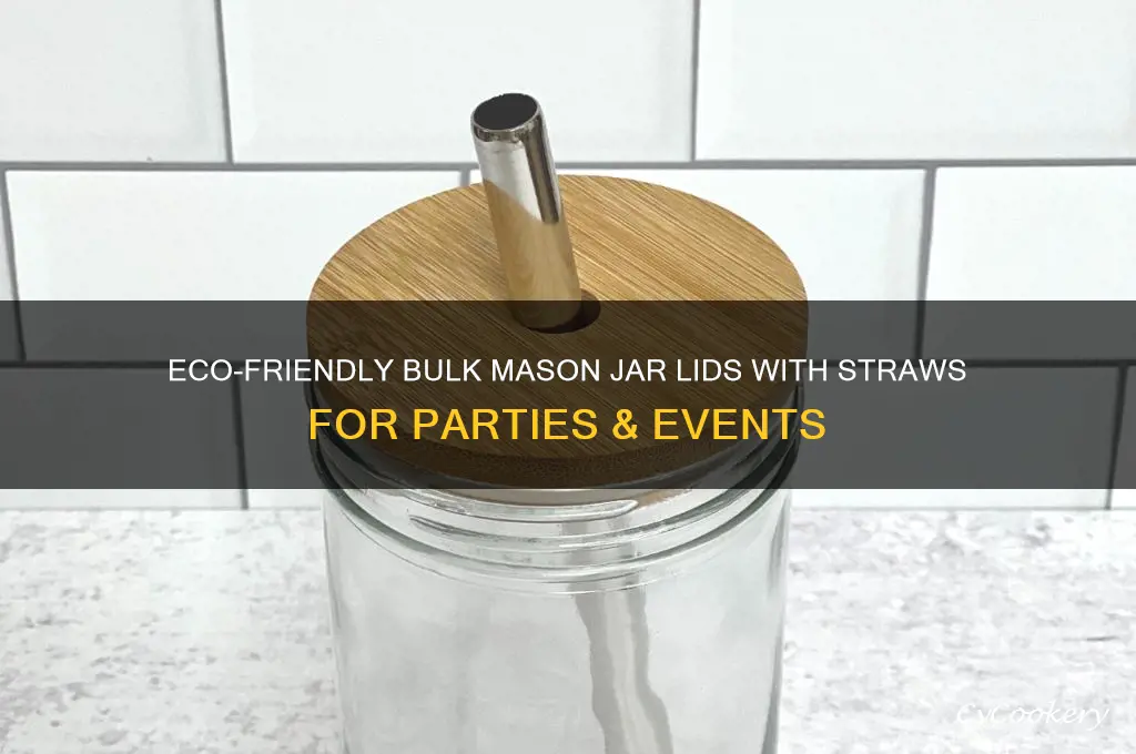mason jar lids with straws bulk
