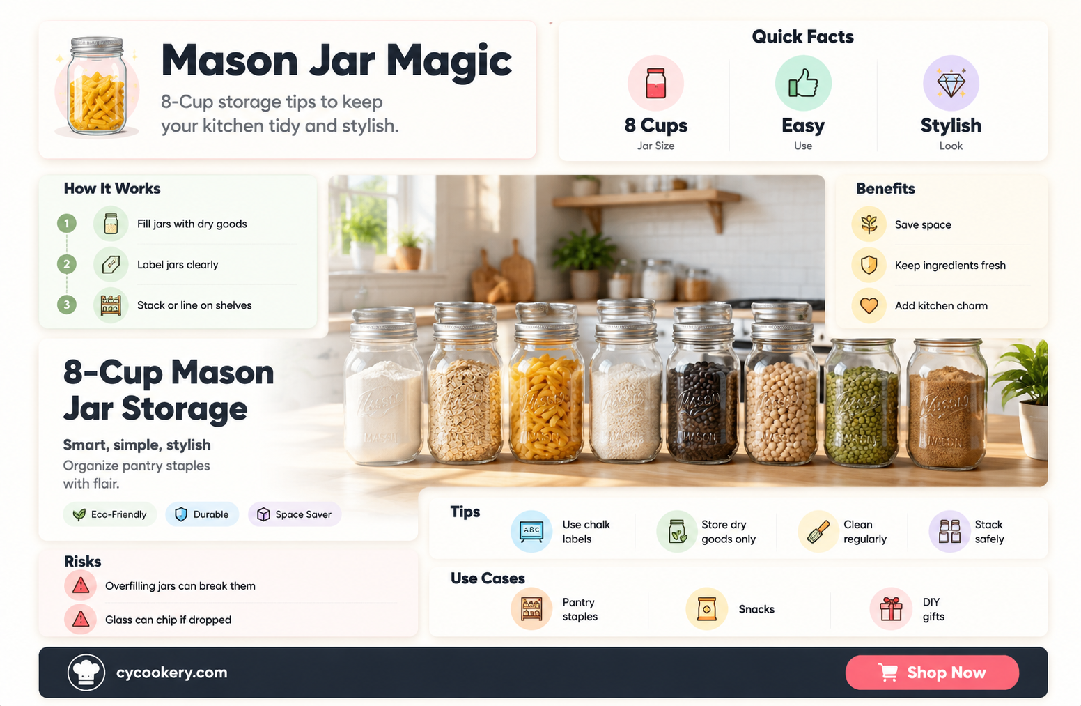 8 cup mason jar