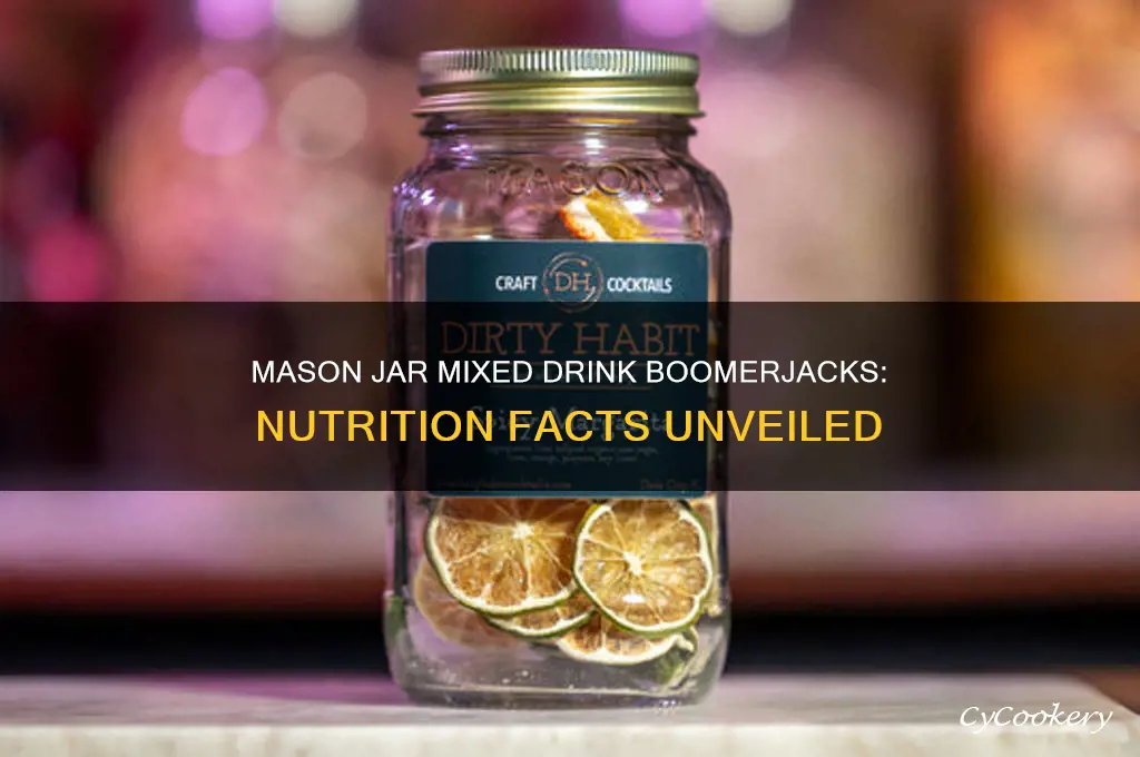 mason jar mixed drink boomerjacks nutrition facts