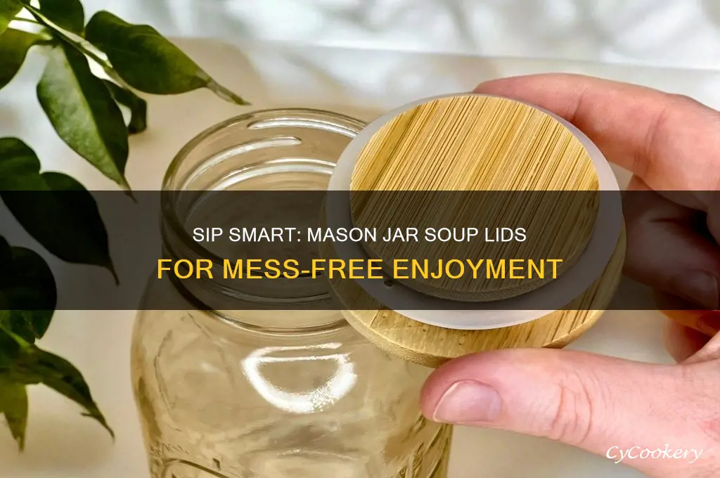 mason jar top for drinking soup