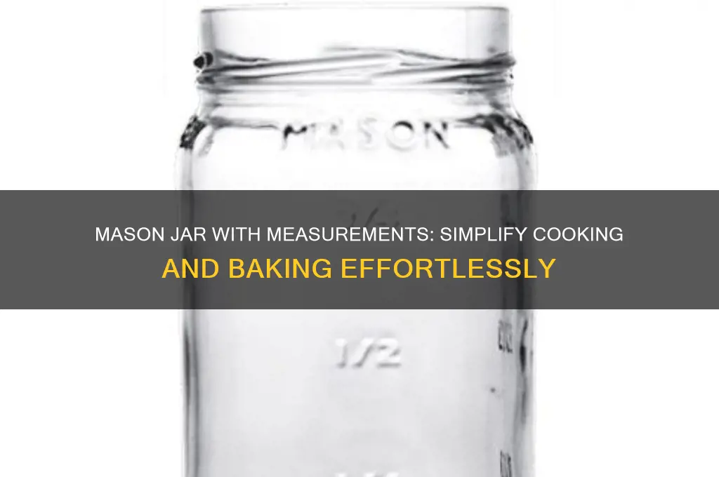 mason jar with measurements