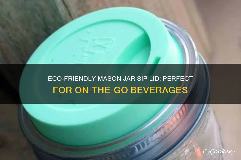 mason jar with sip lid