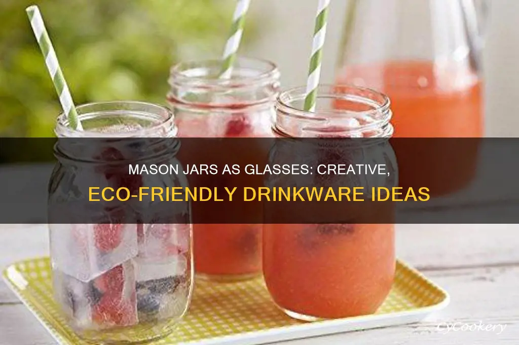 mason jars as glasses