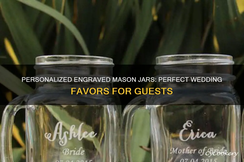 mason jars for drinking with egraving for weddings