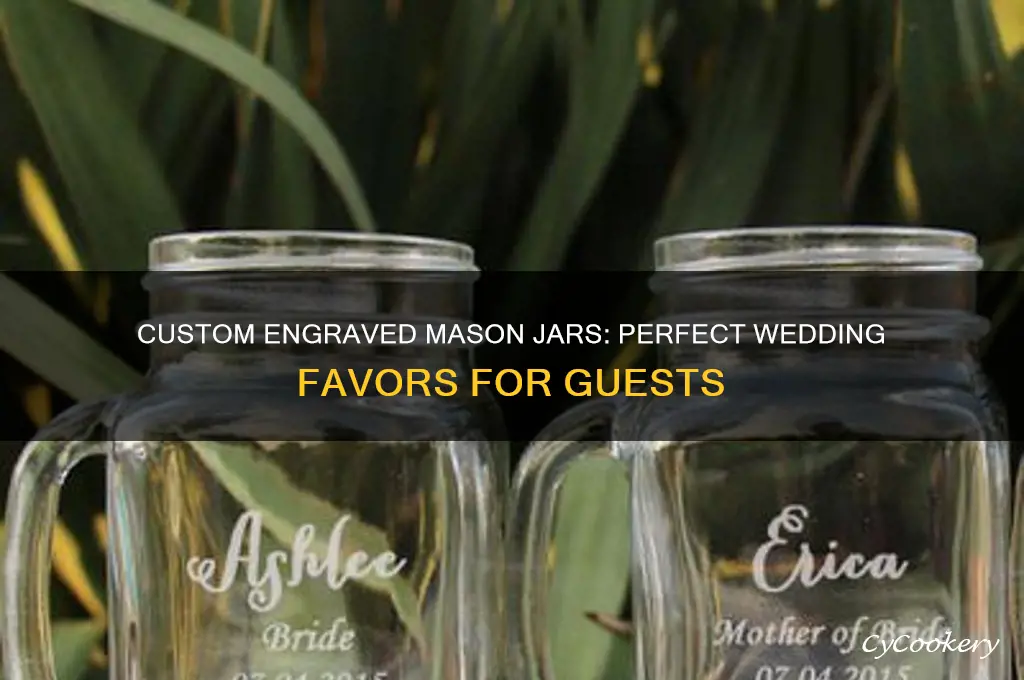 mason jars for drinking with engraving for weddings