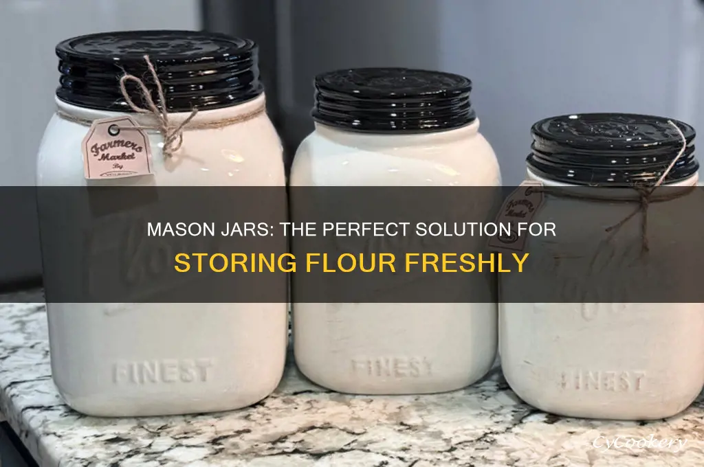 mason jars for storing flour
