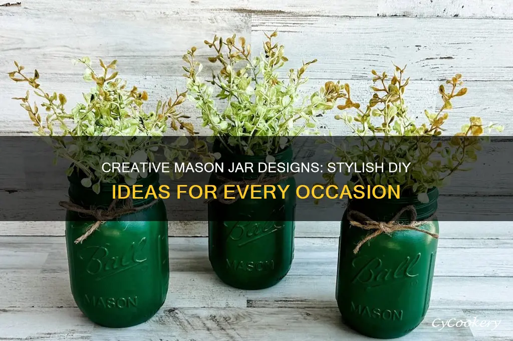 mason jars with designs