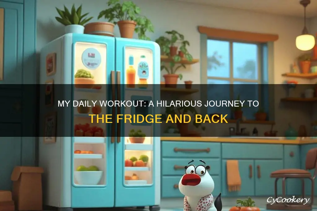 me exercising my way to the refrigerator