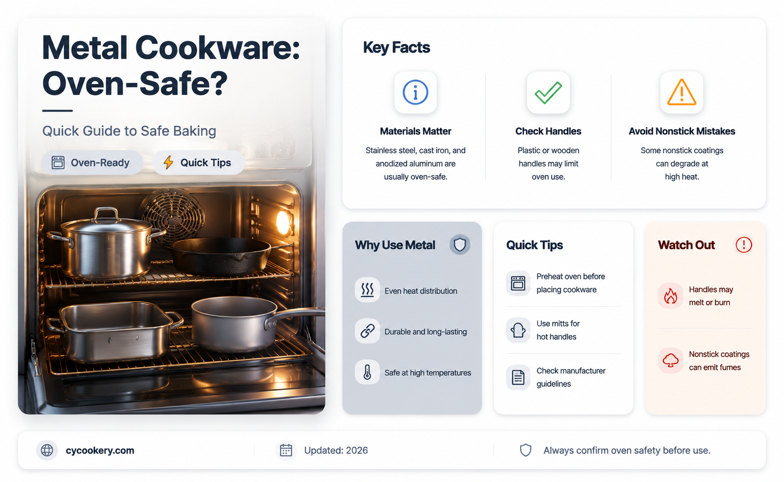 are all metal cookware pans oven safe
