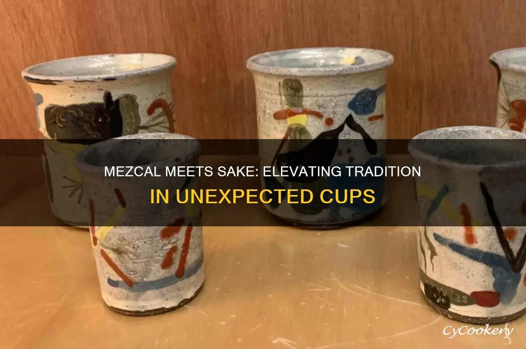 mezcal in sake cups