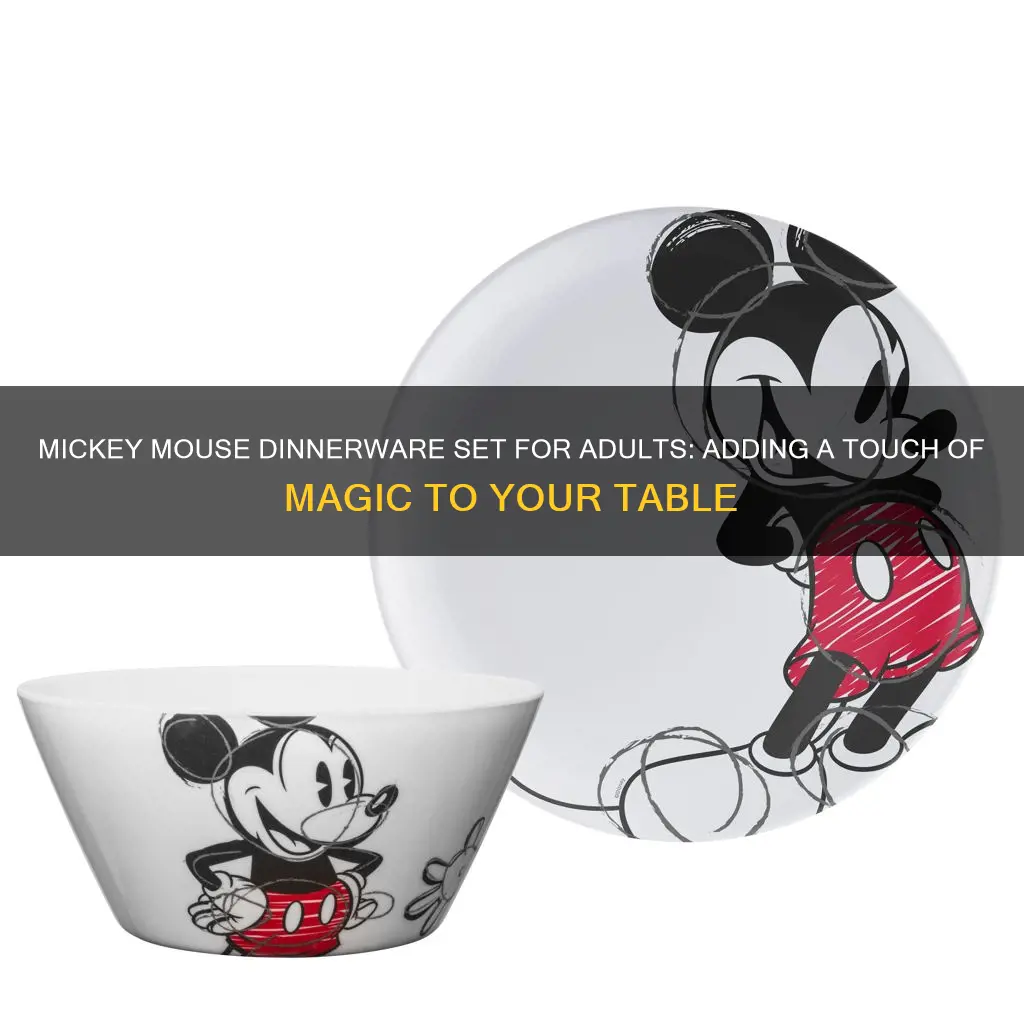 mickey mouse dinnerware set for adults