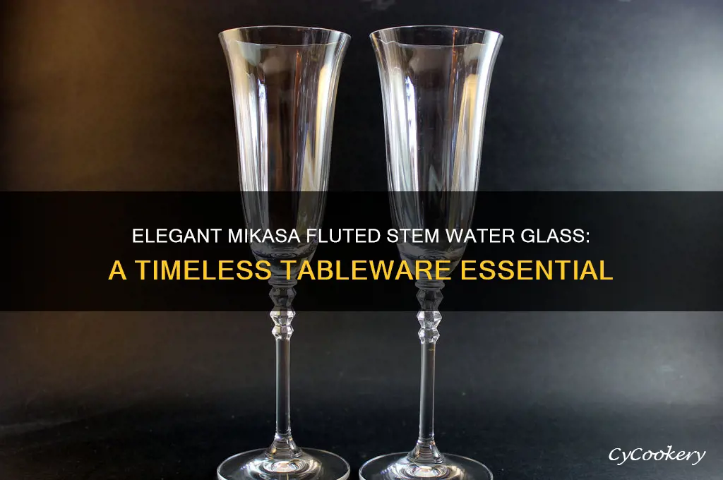 mikasa fluted stem water glass
