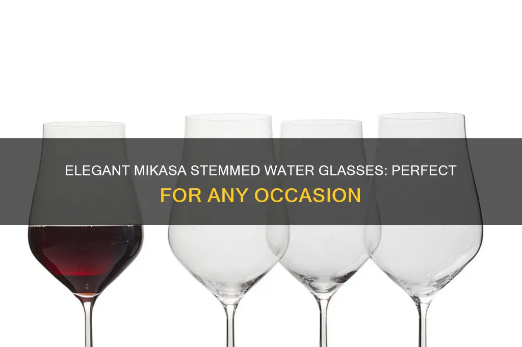mikasa stemmed water glasses