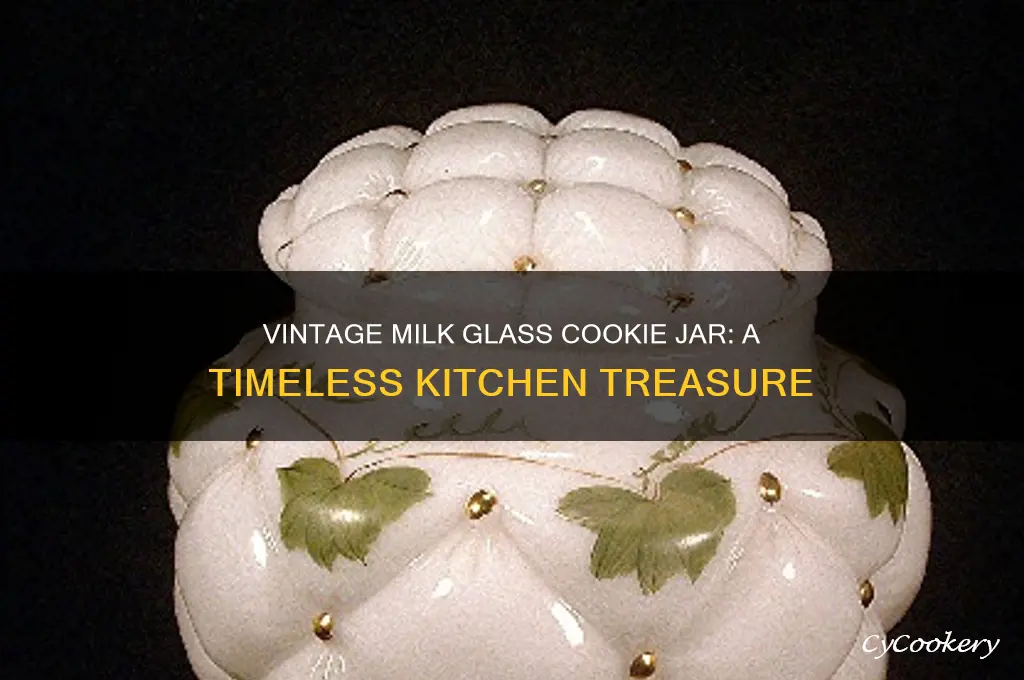 milk glass cookie jar
