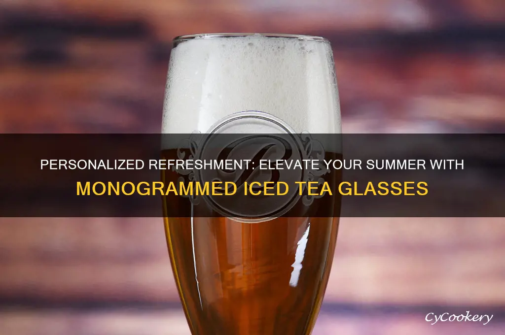 monogrammed ice tea glasses