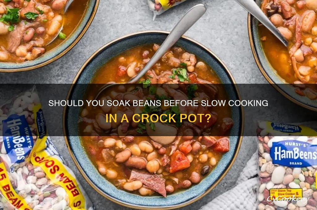 must beans soak before cooking in crock pot