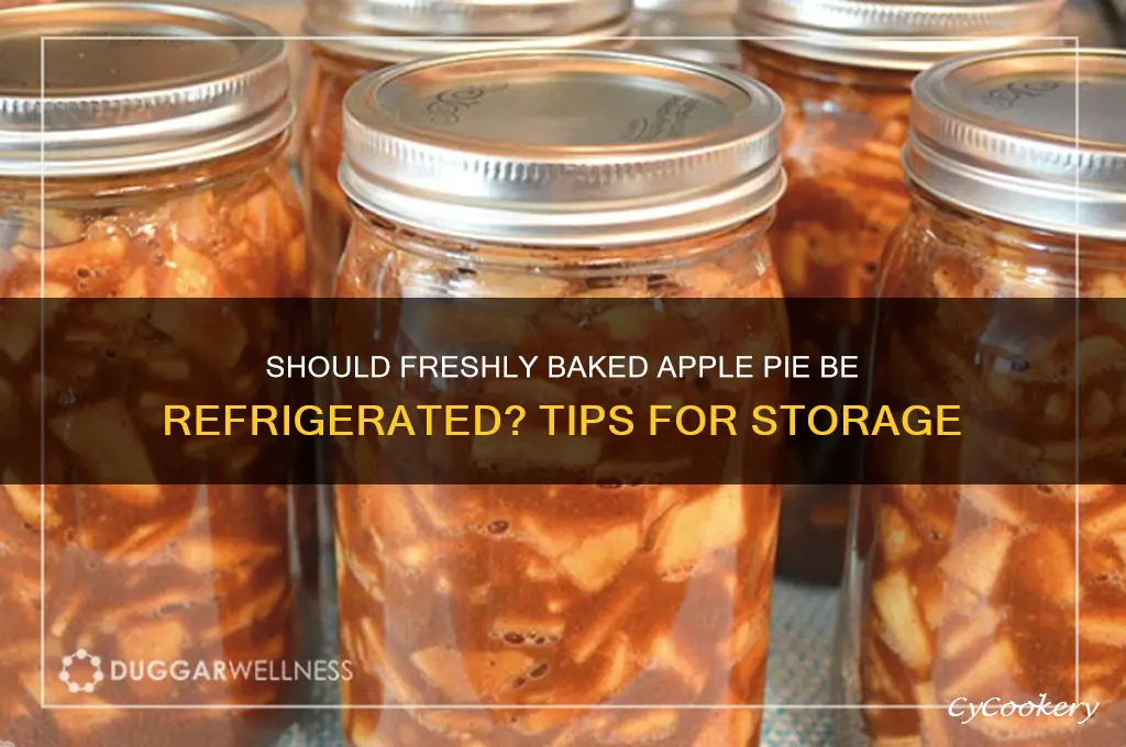 must i refrigerate freshly made apple pie