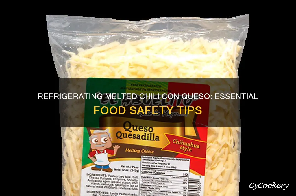 must melted chili con queso be refrigerated