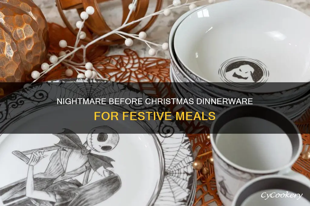 nightmare before christmas 16 piece dinnerware set