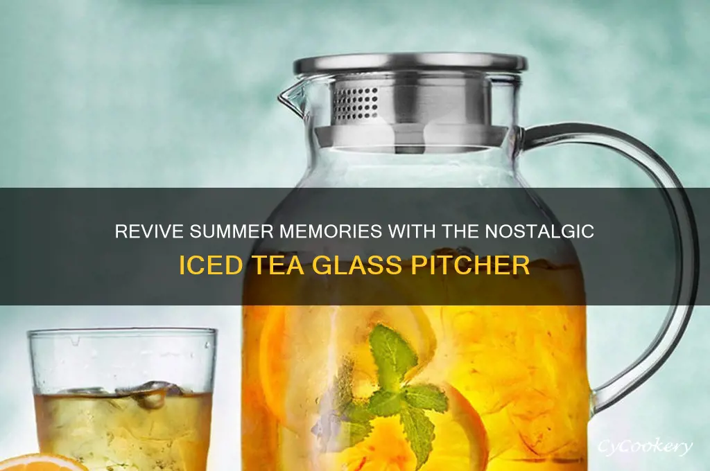 nostagia iced tea maker glass pitcher