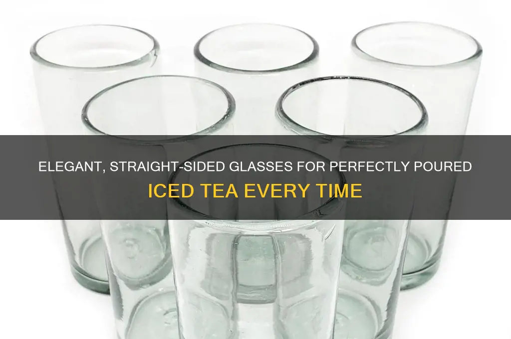 not footed straight sided ice tea glasses