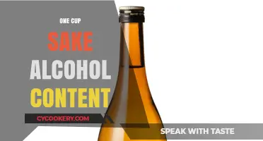 Understanding the Alcohol Content in a Single Cup of Sake