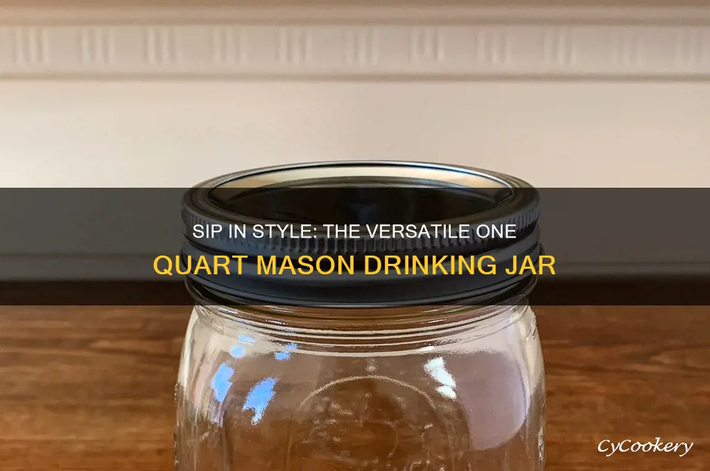 one quart mason drinking jar